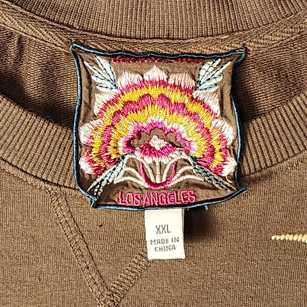Johnny Was Dreamer Embroidered Sweatshirt XXL Floral Butterfly Pullover Top - Picture 4 of 12